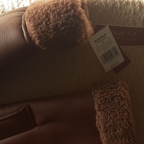 Koolaburra by UGG Motorcycle Shearling Jacket, Brown - Picture 8 of 8